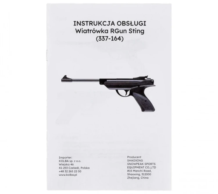 Wiatrówka pistolet RazorGun Sting kal.4,5mm diabolo