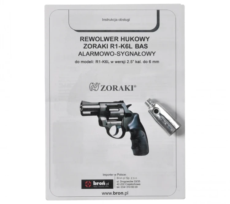 Rewolwer hukowy BAS Zoraki R1-K6L 2,5" Chrome kal.6mm Long