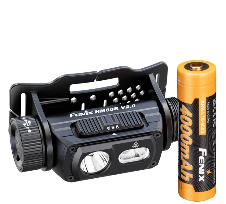 Latarka czołowa Fenix HM60R v2.0 - Czarny - 1600 lm
