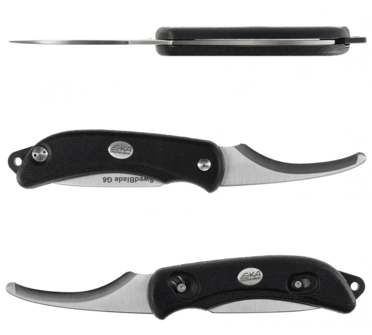 Nóż składany myśliwski EKA SwedBlade G6 - Czarny