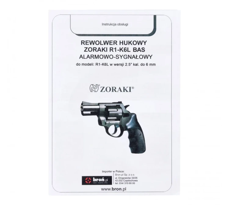 Rewolwer hukowy BAS Zoraki R1-K6L 2,5" Tytan kal.6mm Long