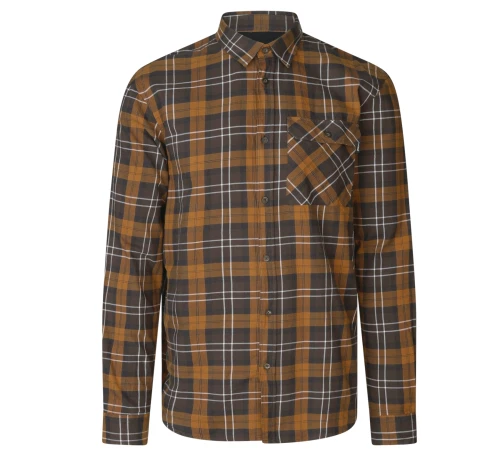 Koszula Seeland Glen - Dark Brown/Camel Check