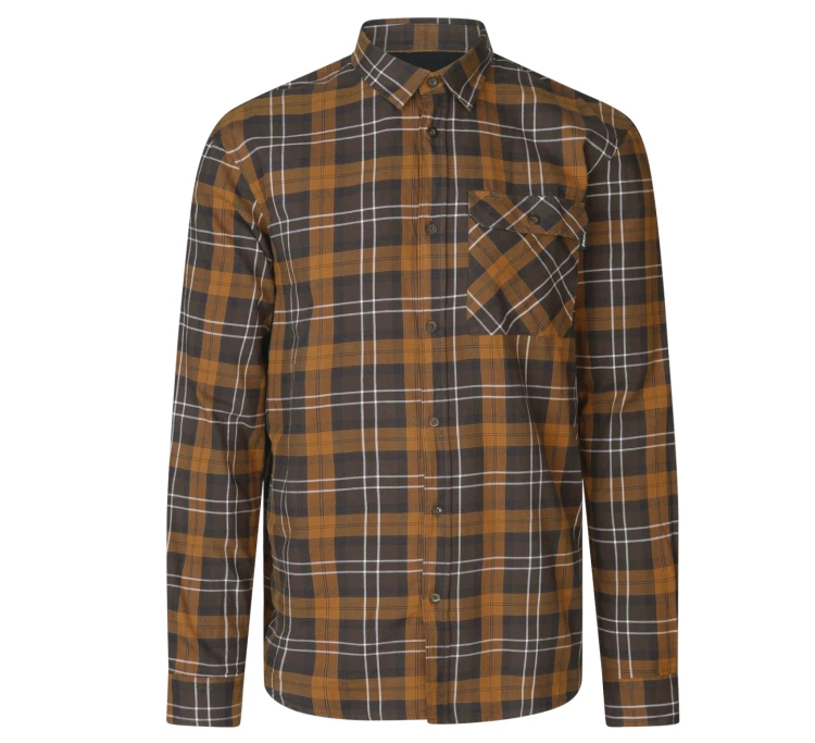 Koszula Seeland Glen - Dark Brown/Camel Check