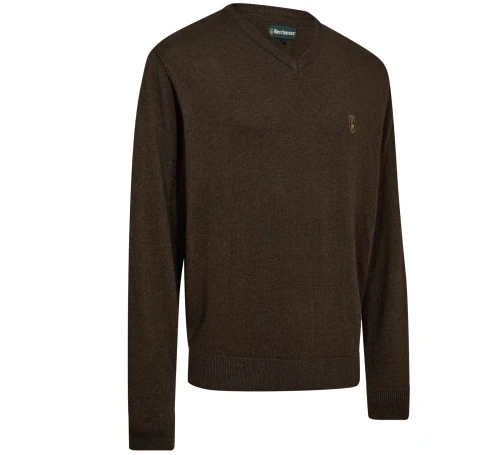 Sweter Deerhunter Harrington V-Neck 8118 - Brown Melange