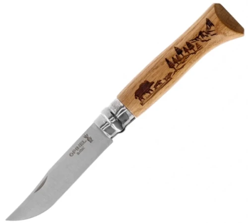 Nóż składany Opinel no.8 Inox seria Animal - dzik