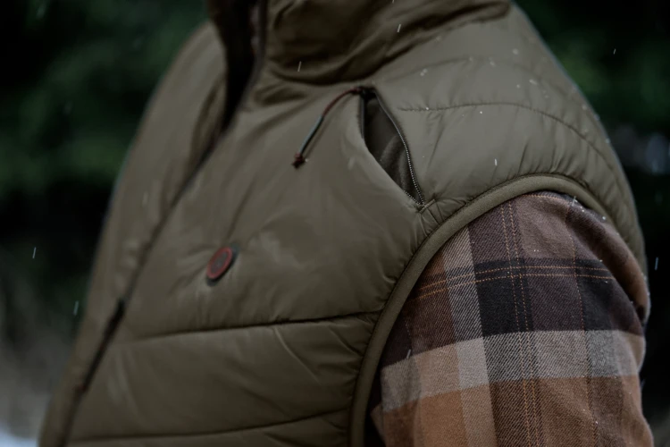 Kamizelka podgrzewana Härkila Heat Insulated - Willow Green/Shadow Brown