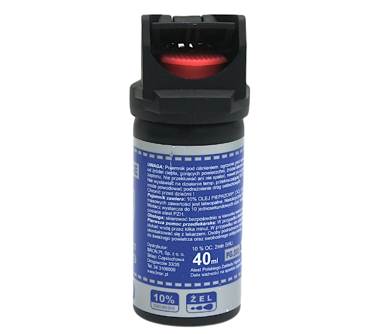 Gaz pieprzowy police.Gaz pieprzowy Police Perfect Guard 500, 10% OC - żel stożek - 40 ml