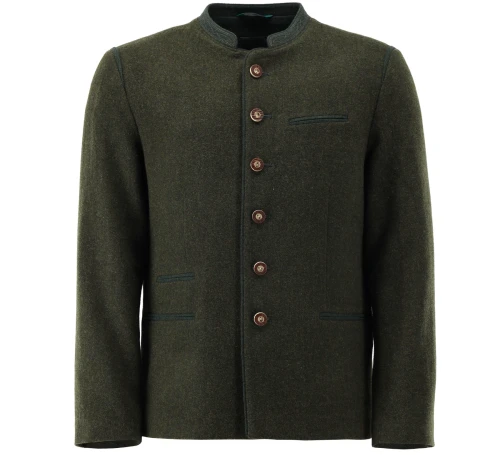 Marynarka wełniana OS Trachten Bavarian Jacket - Olive Green