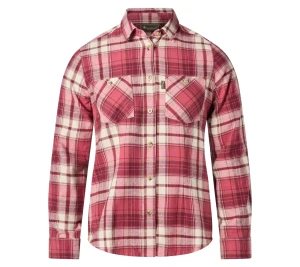 Koszula damska Pinewood Harjedalen 9327 - Cherry Pink/Offwhite