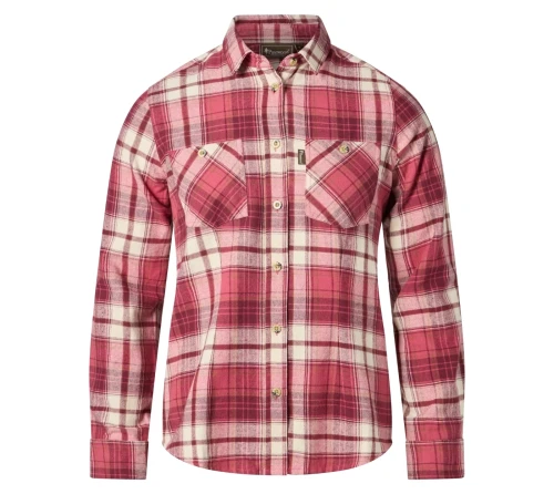 Koszula damska Pinewood Harjedalen 9327 - Cherry Pink/Offwhite