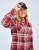 Koszula damska Pinewood Harjedalen 9327 - Cherry Pink/Offwhite