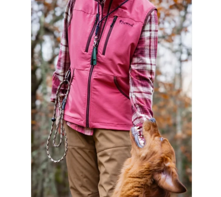 Koszula damska Pinewood Harjedalen 9327 - Cherry Pink/Offwhite