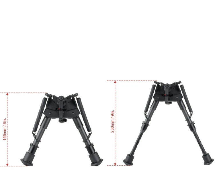 Dwójnóg składany RokStad Carbon (155-230mm) - Harris/Picatinny - RSCFS-06