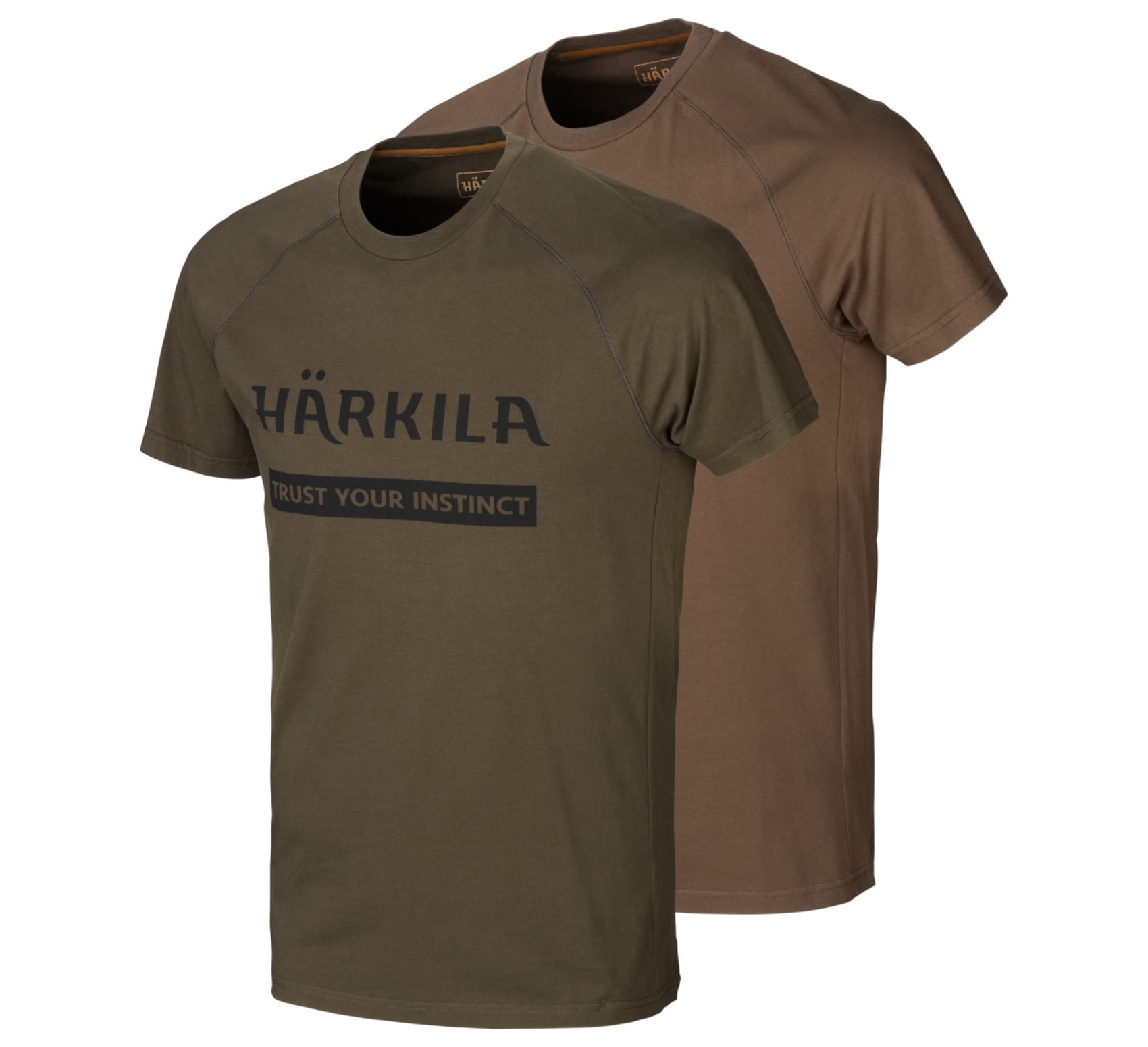 Koszulka Härkila Logo (2-pack) - Willow Green/Slate Brown