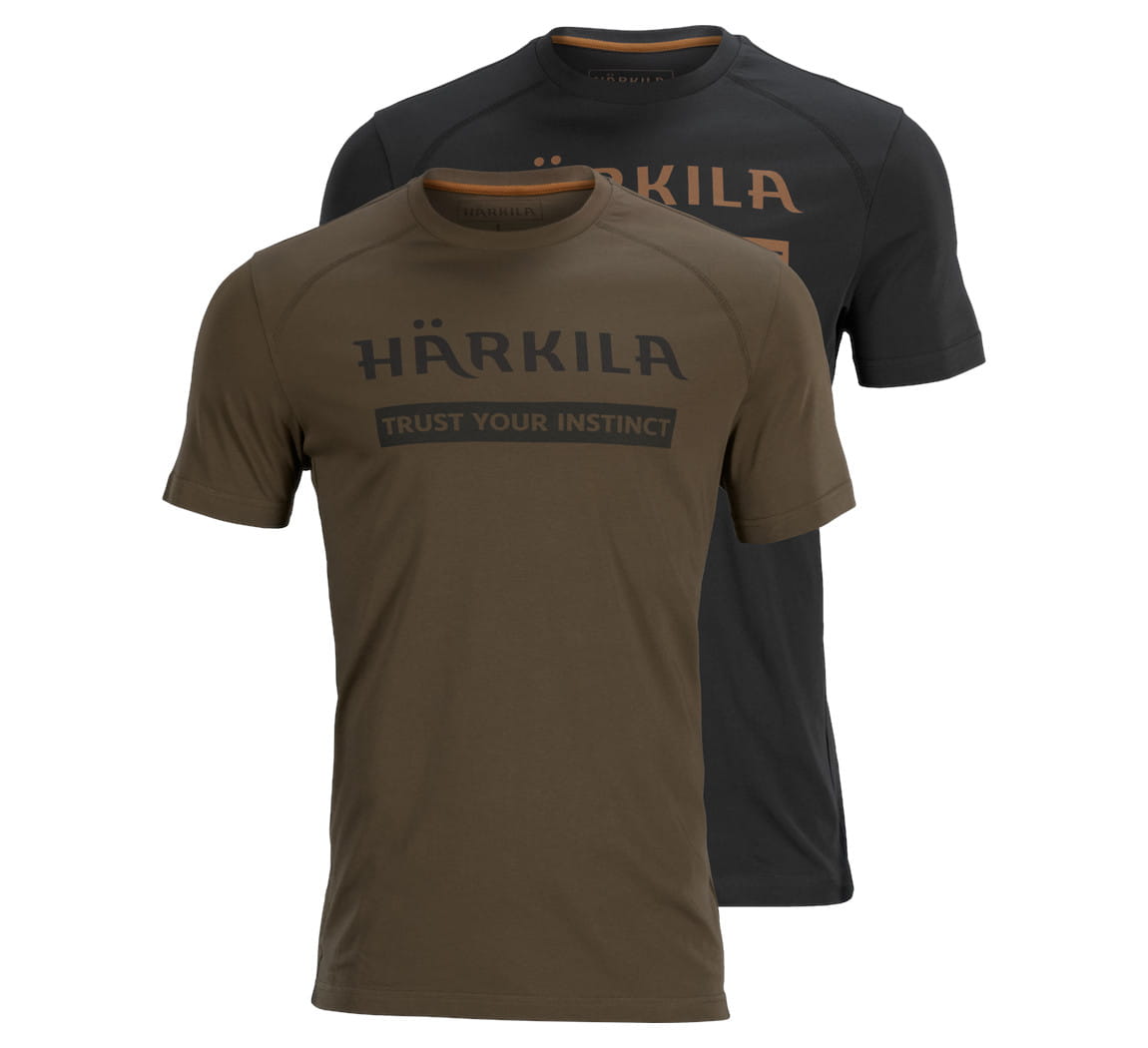 Koszulka Härkila Logo (2-pack) - Willow green/Black
