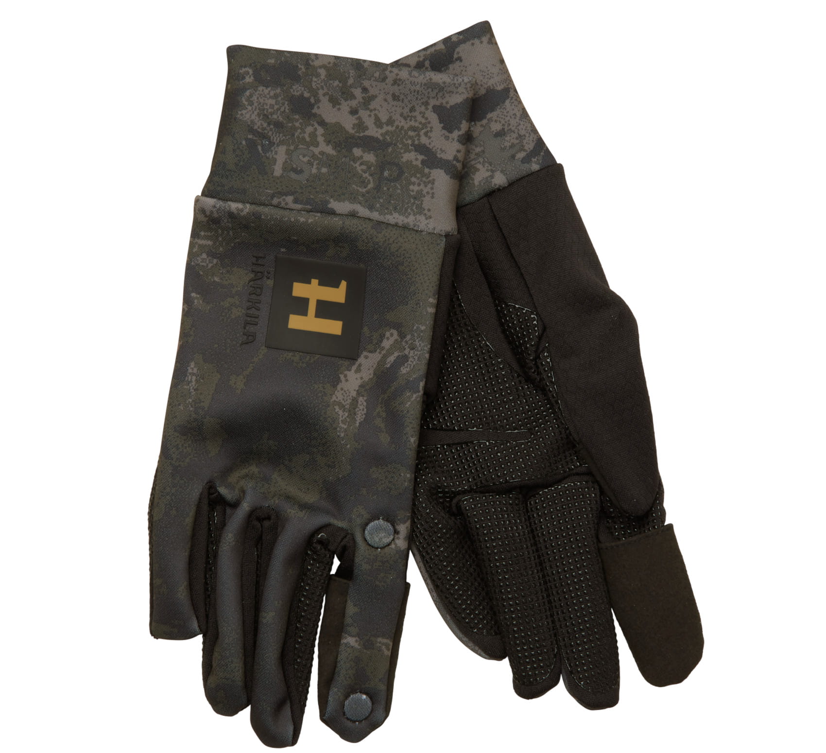 Rękawiczki Härkila NOCTYX Fleece - AXIS MSP®Black Camo/Black